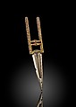 Punch Dagger (katar), Watered steel blade; gold hilt, inlaid with rubies, emeralds, and diamonds